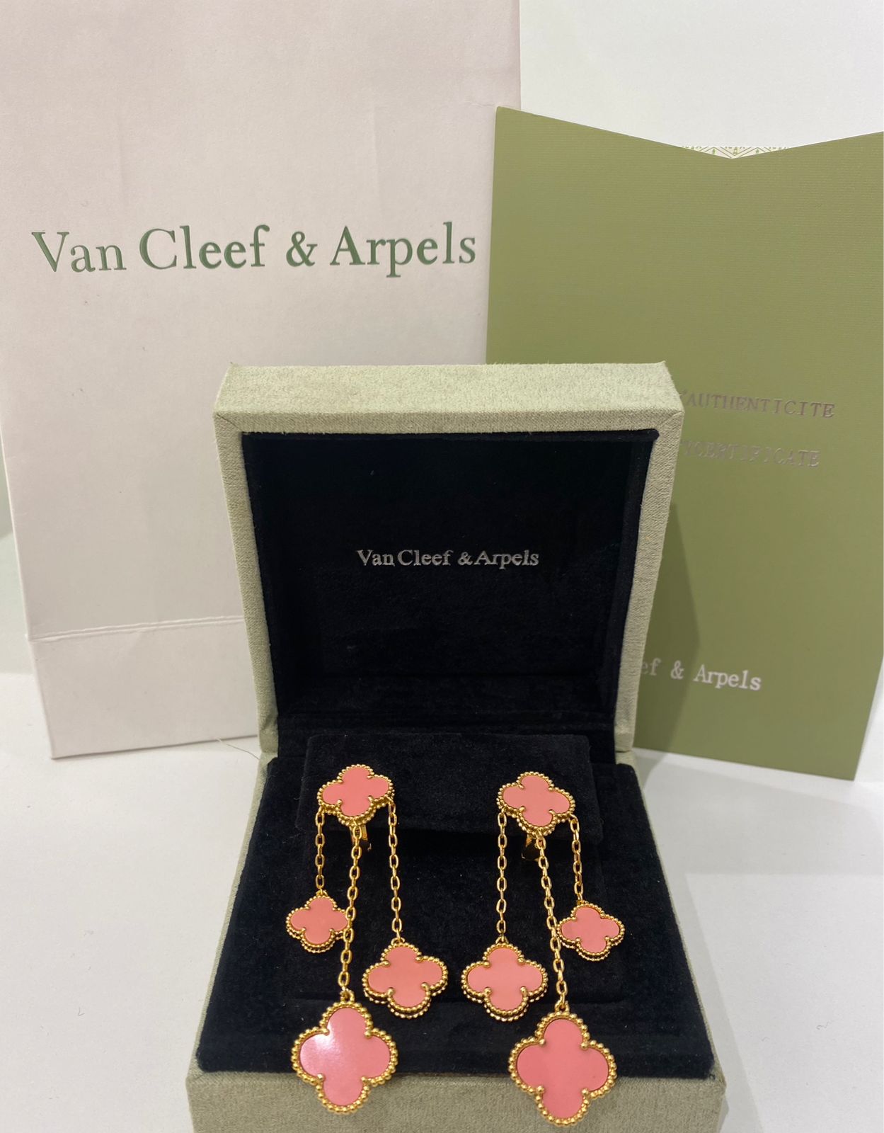 Van Cleef Earrings (Pink Clover)
