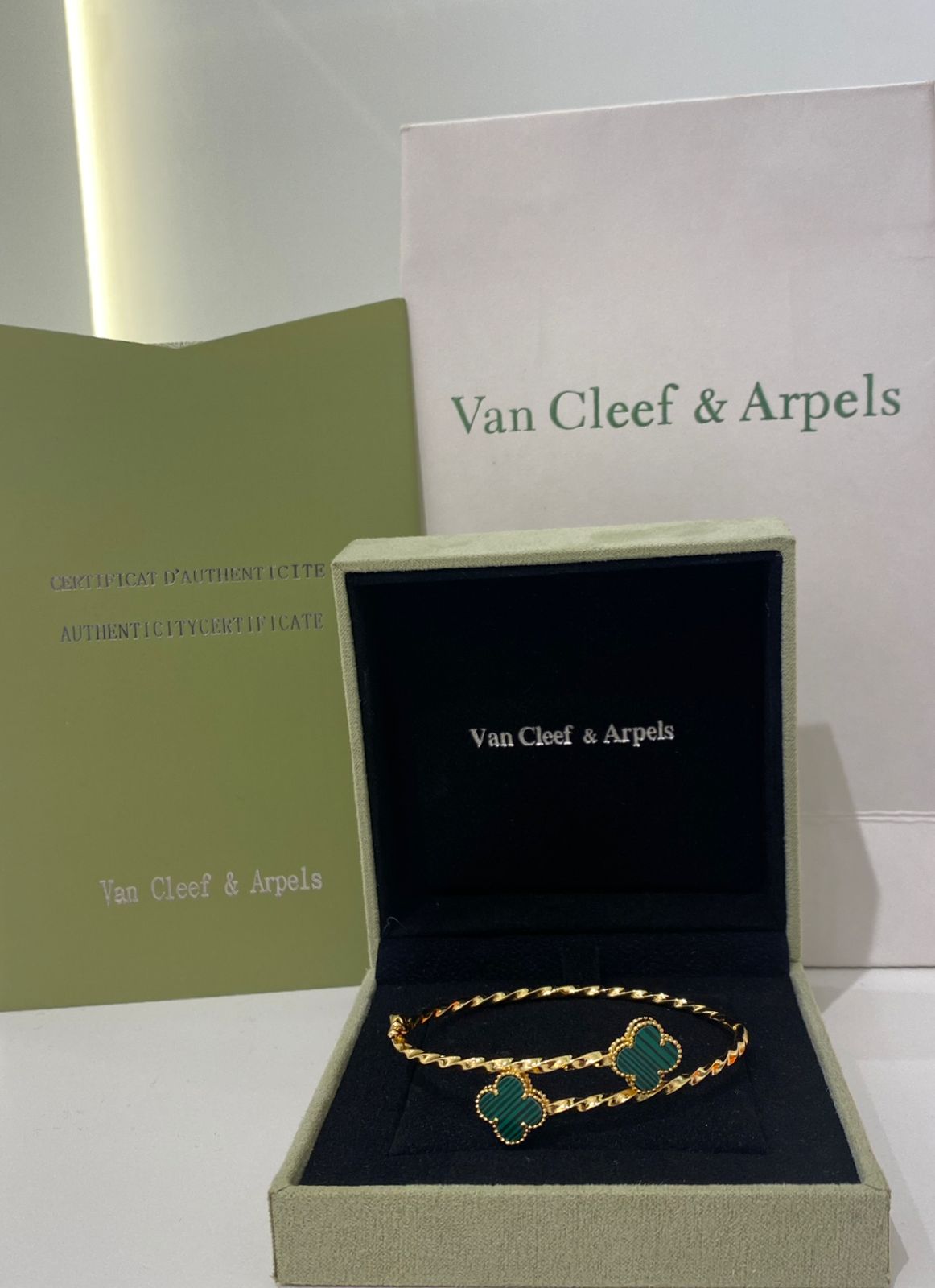 Van Cleef Triple Clover Gold Bracelet