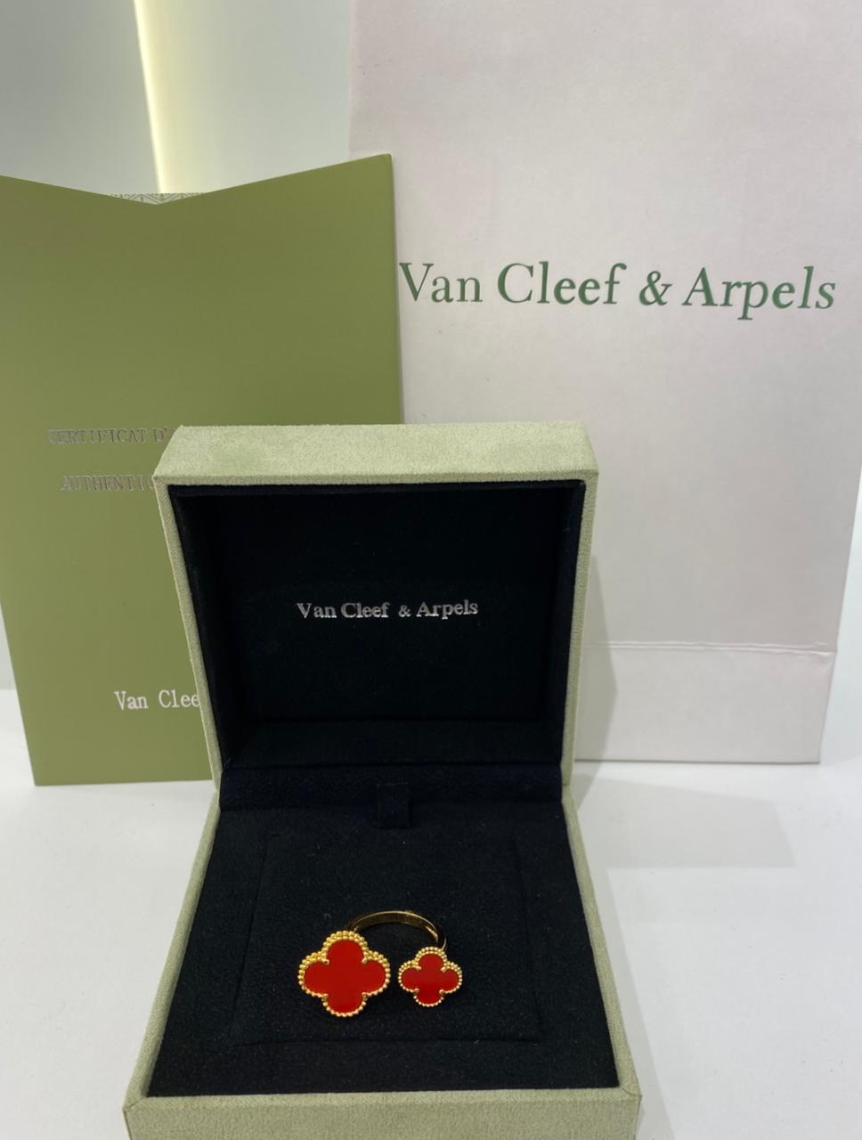 Van Cleef Red Clover Ring