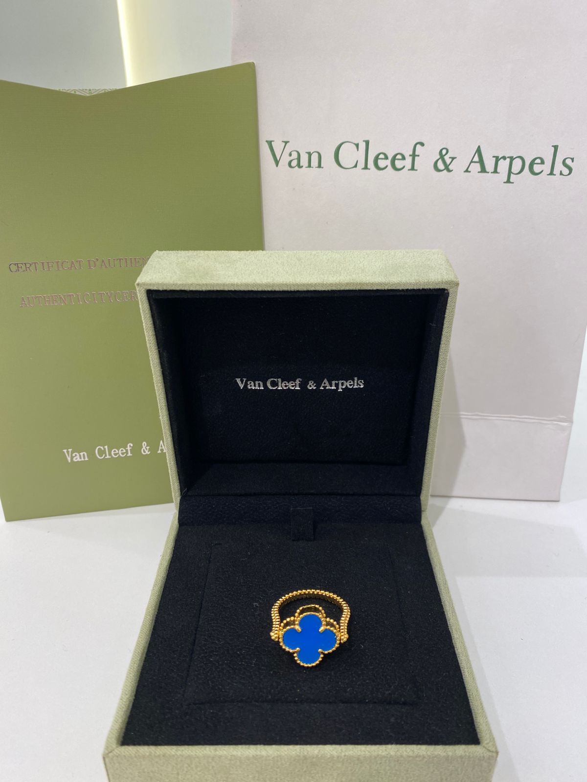 Van Cleef Blue Golden Shine Ring