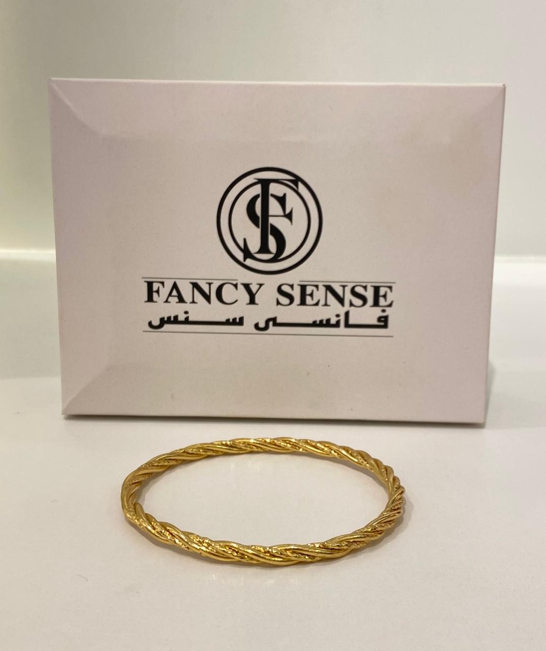 Twisted Gold Band Bracelet