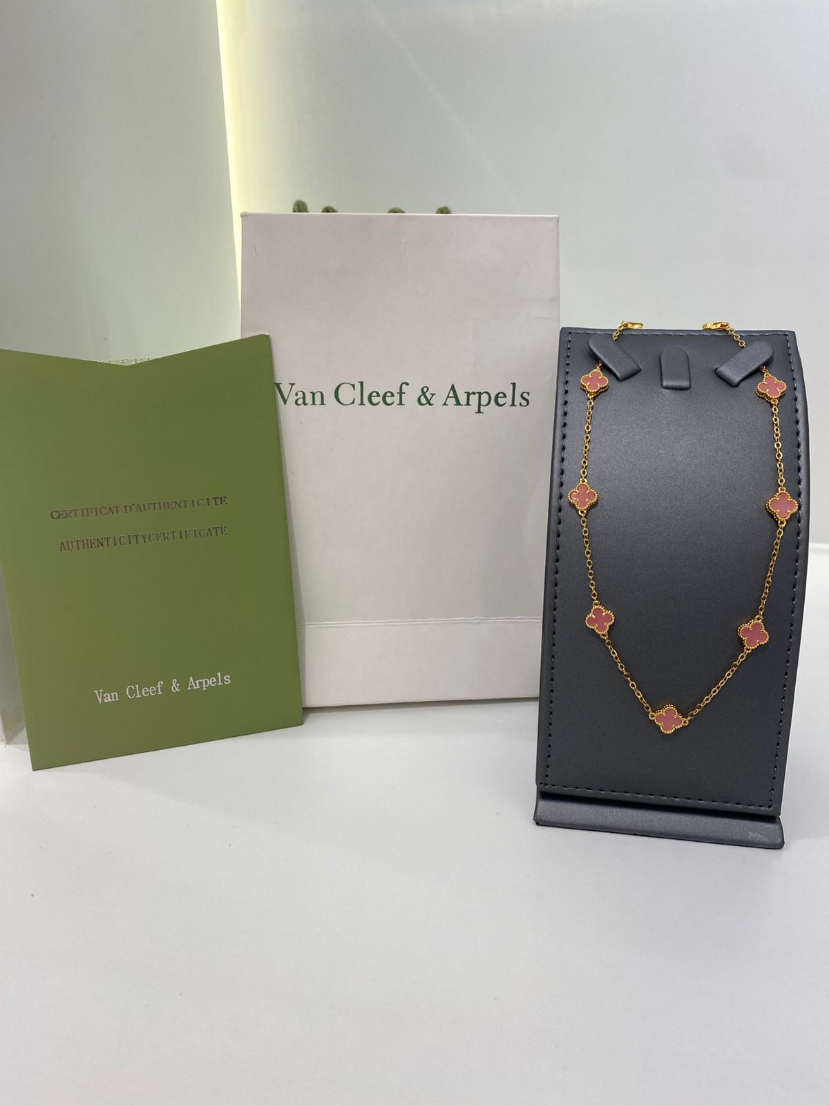 Van Cleef Pink Necklace