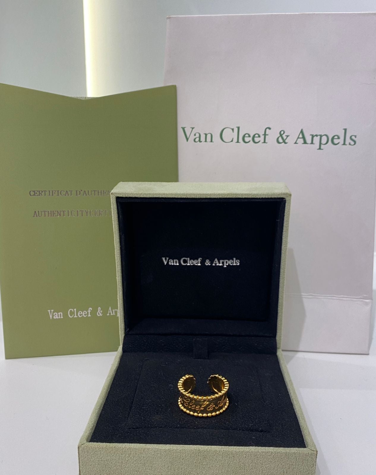 Van Cleef Twisted Gold Band Ring