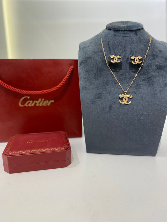 Cartier Gold-Plated Jewelry Set