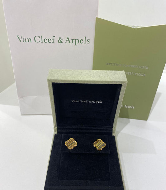 Van Cleef Yellow Clover Studs