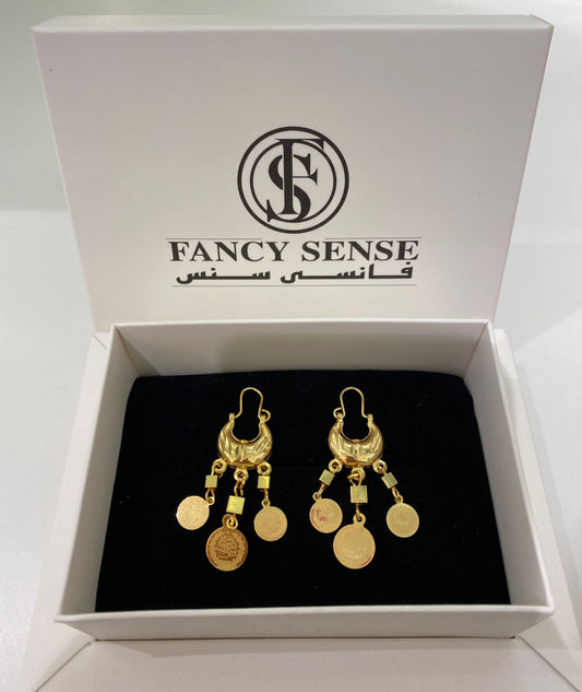 Coin Drop Traditional Earrings