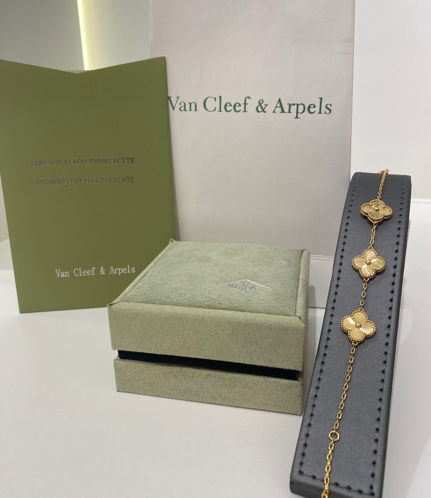 Van Cleef Gold Bracelet (Classic Floral)
