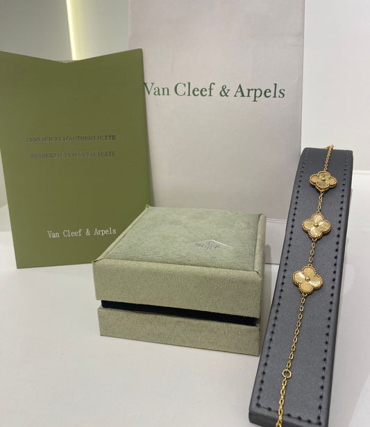 Van Cleef Gold Bracelet (Classic Floral)