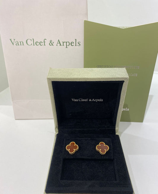 Van Cleef Earrings (Brown Clover)