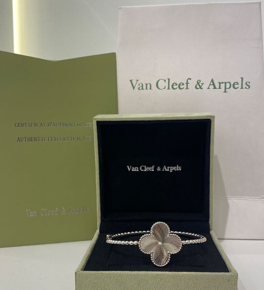 Van Cleef Beige Clover Bracelet