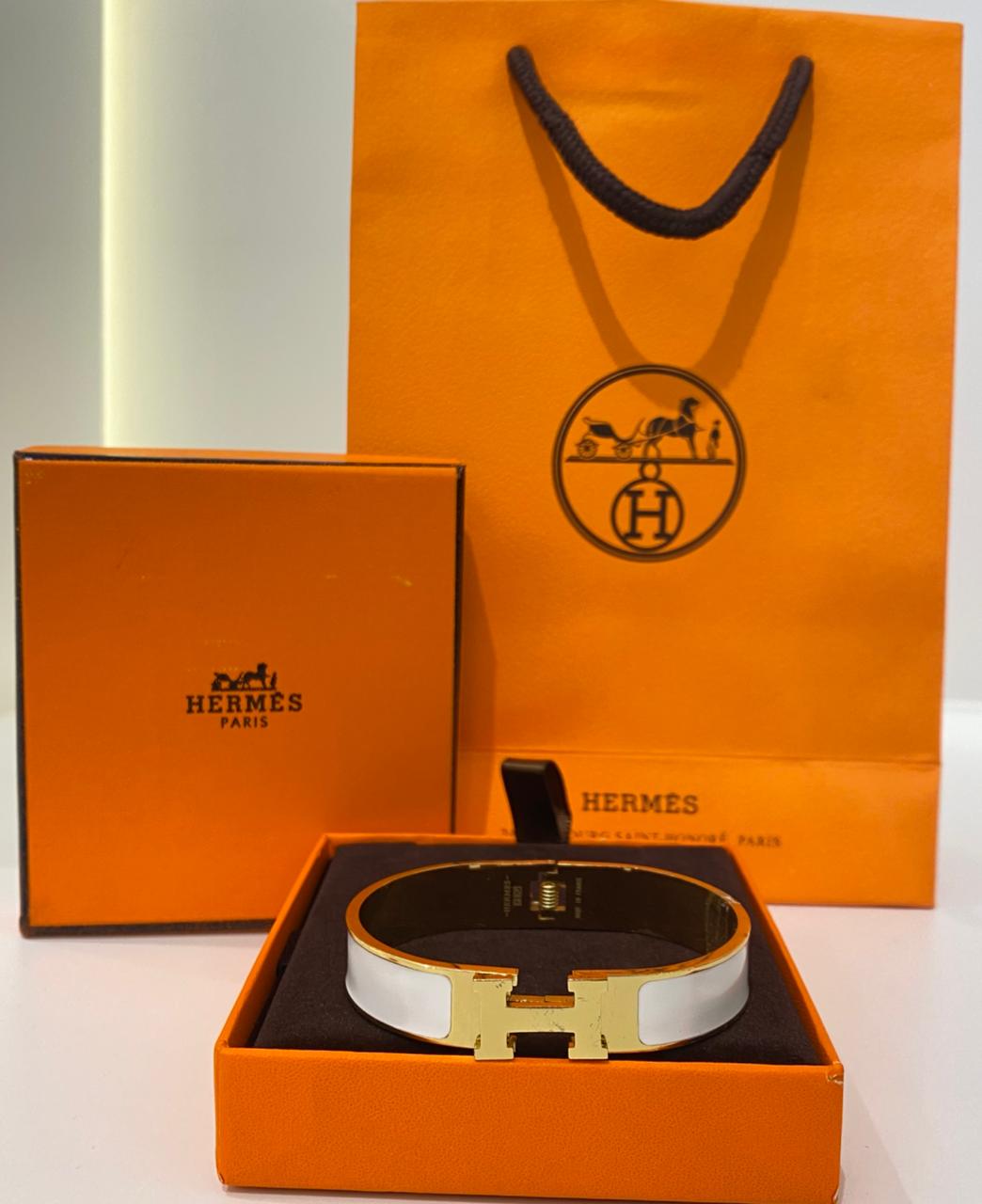 Hermes Classic White Bracelet