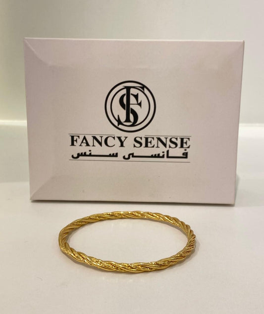 Twisted Gold Band Bracelet