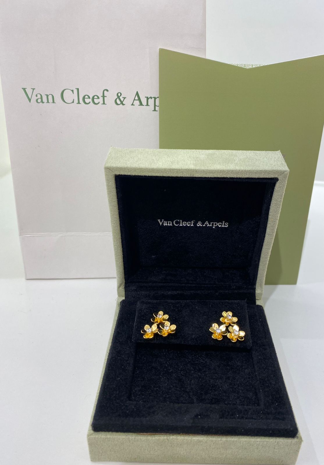 Gold Mini Clover Studs Van Cleef Earrings