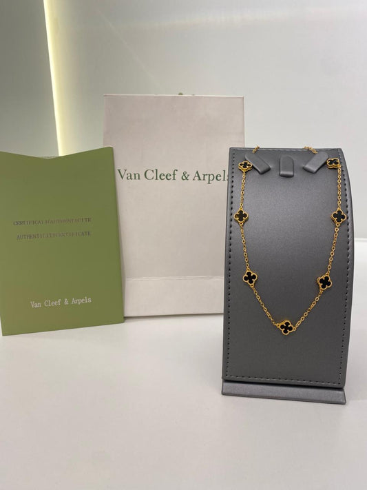 Mini Van Cleef  Black Short Necklace