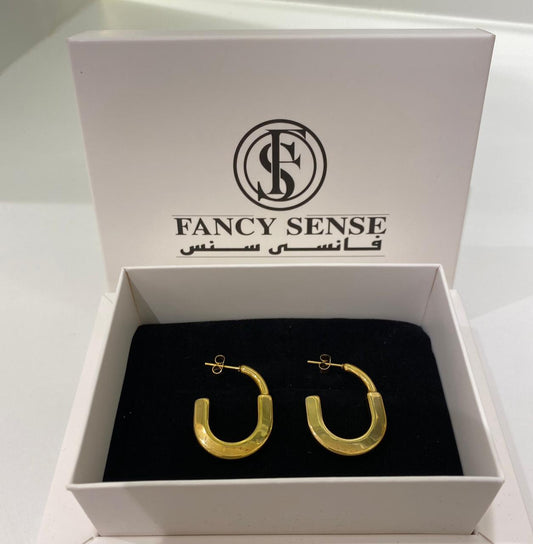 Bold Hammered Hoop Earrings - Fancy Sense