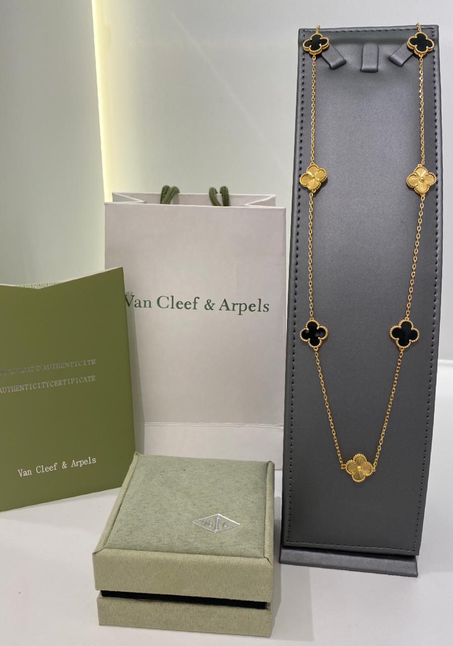Van Cleef Mixed Clover Necklace