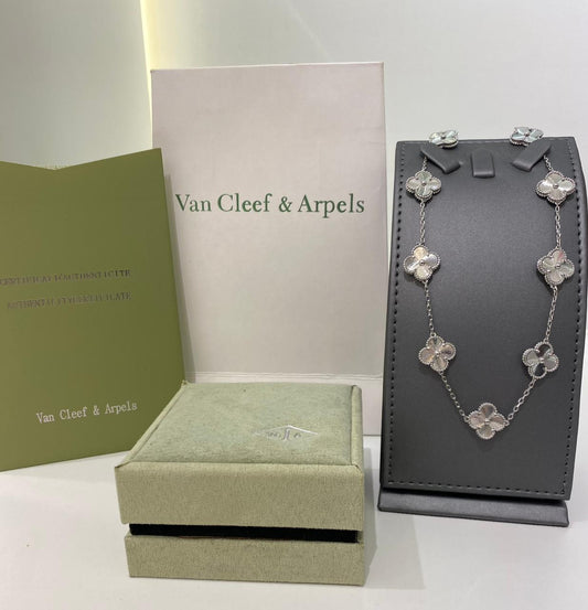 Van Cleef & Arpels Silver Clover Necklace