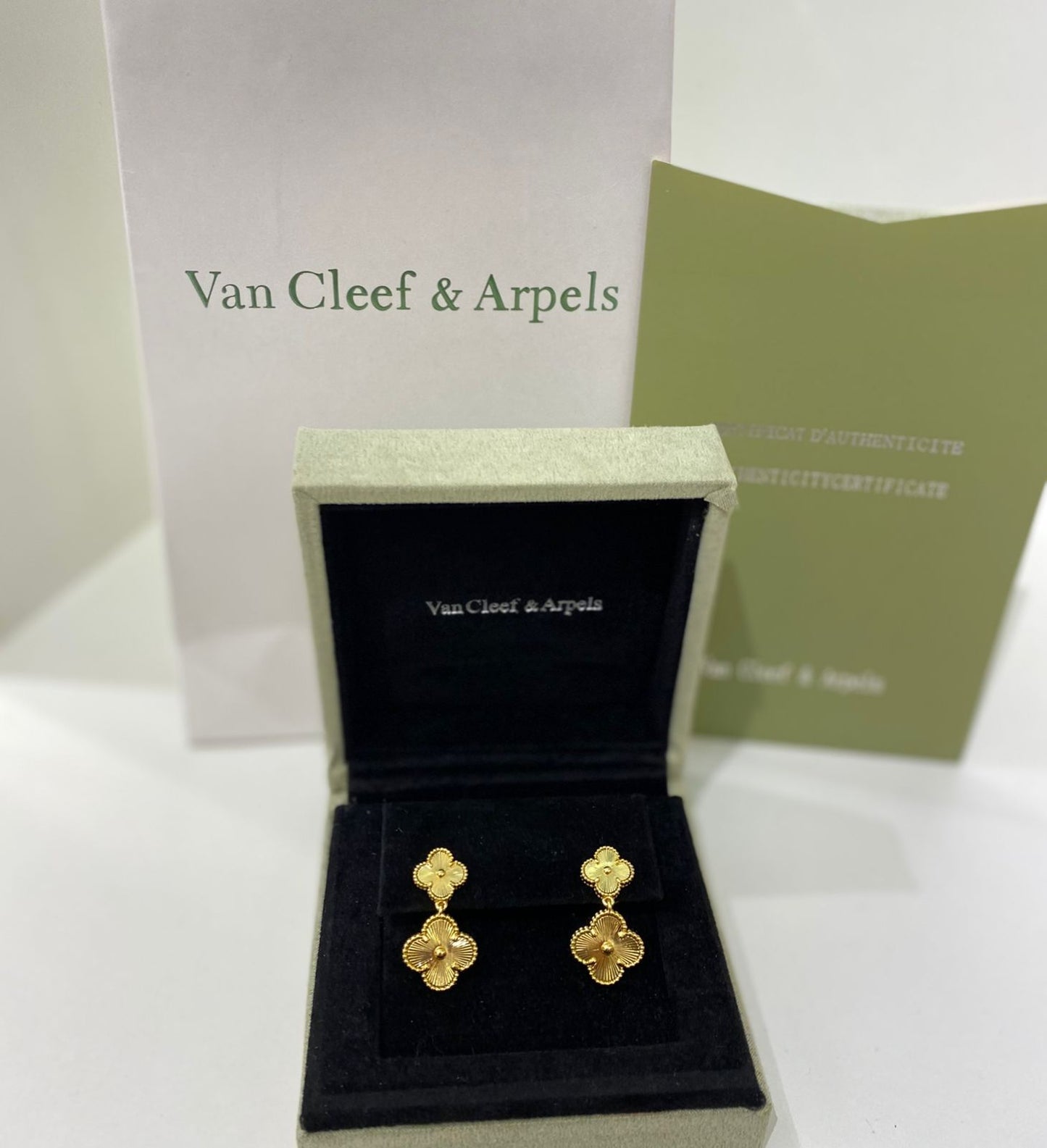 Gold Clover Stud Earrings