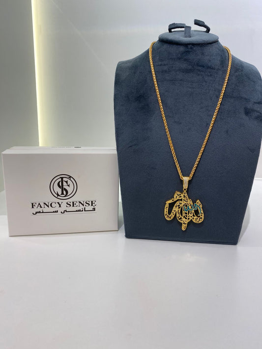 Arabic Calligraphy Gold Necklace