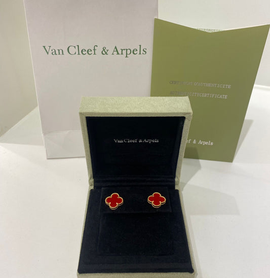 Red Clover Stud Earrings