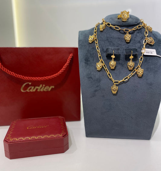 Cartier Panther Charm Jewelry Set